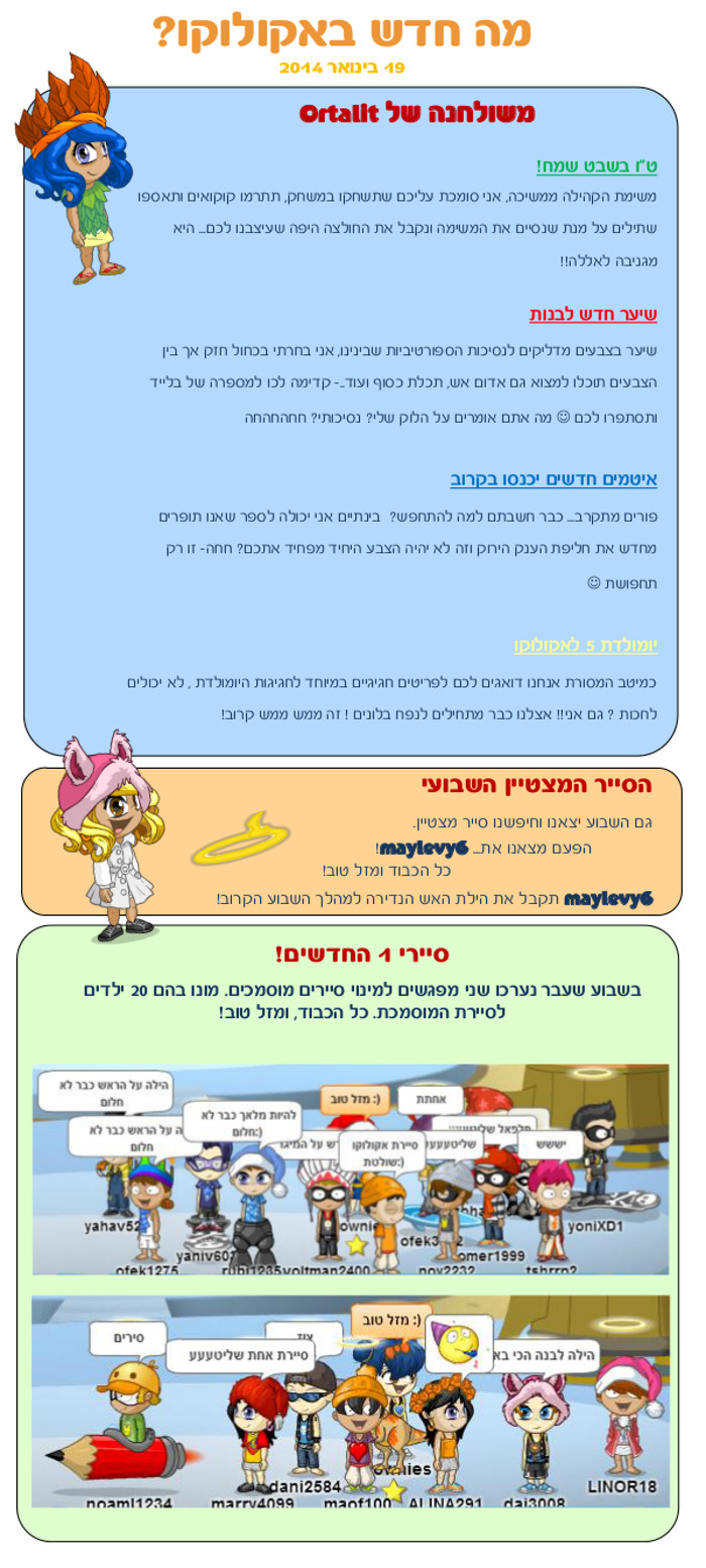 עדכון בלוג 19.1
